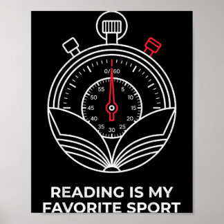 Reading is favourite sport funny book lover poster