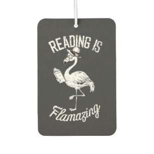 Reading Is Flamazing Funny Book Reading Lovers Air Freshener