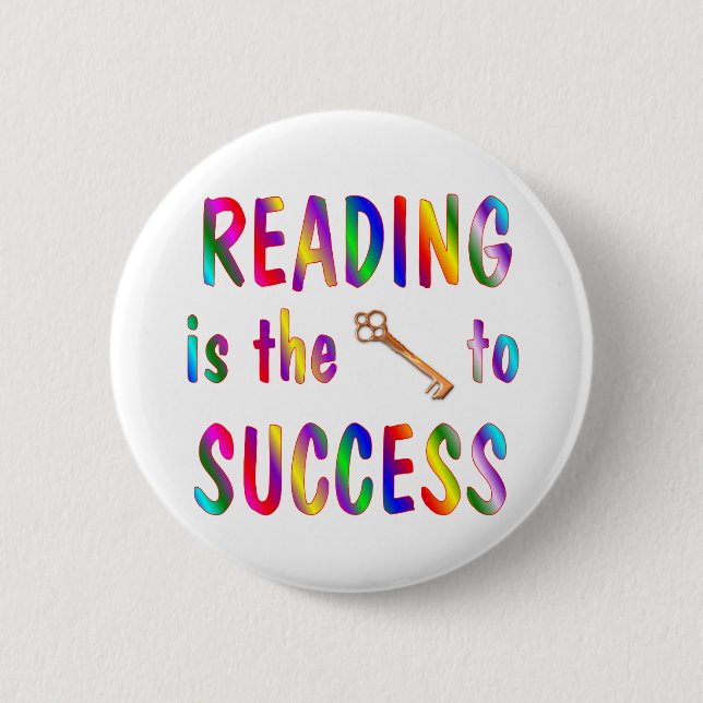 Reading is Key to Success 2 Inch Round Button (Front)