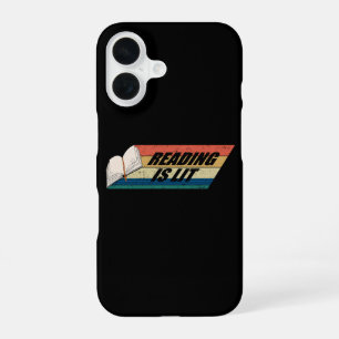 Reading Is Lit - Reading Books Vintage Retro  iPhone 16 Case