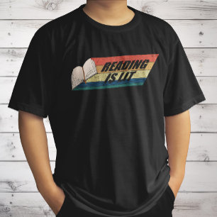 Reading Is Lit - Reading Books Vintage Retro T-Shirt
