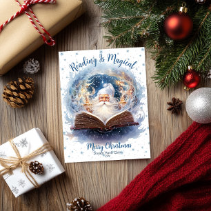 Reading is Magical Snowflake Design Holiday Card