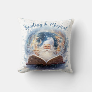 Reading is Magical Snowflake Design Throw Pillow