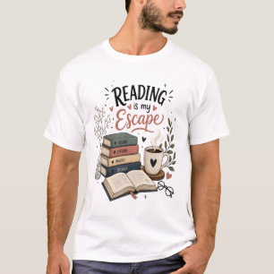 Reading Is My Escape - Cozy Book Lover Aesthetic T-Shirt