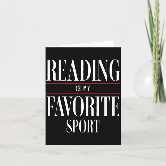 Reading Is My Favorite Srt Book Lover Funny Saying Card (Front)