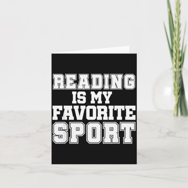 Reading Is My Favorite Srt Funny Librarian Shirt  Card (Front)