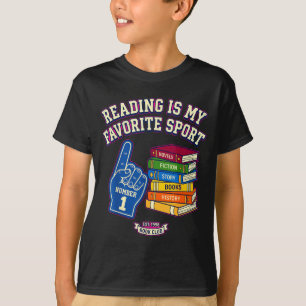 Reading is my favourite sport foam finger book  T-Shirt