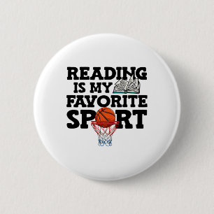 Reading Is My Favourite Sport Sketll World Book Da 2 Inch Round Button