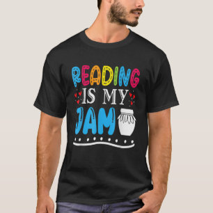 Reading Is My Jam Kids Teacher I Love to Read Book T-Shirt