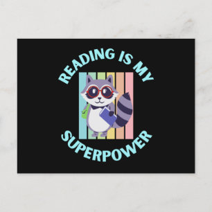 reading is my superpower postcard
