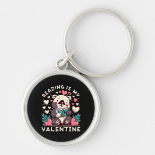 Reading Is My Valentine Keychain