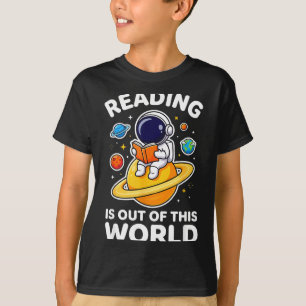 Reading is out of this world space astronaut book T-Shirt
