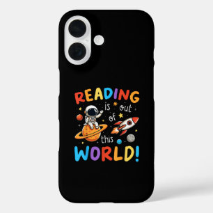 Reading Is Out Of This World Space iPhone 16 Case