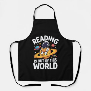 Reading is Out of This World Space Funny Books Lov Apron