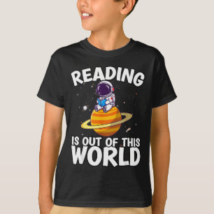 Reading is out of this world space funny books T-Shirt