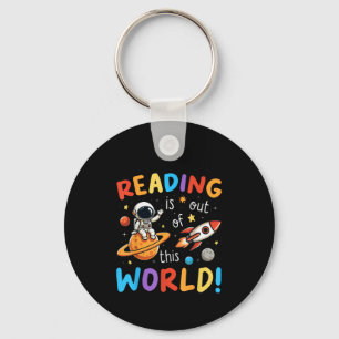 Reading Is Out Of This World Space Keychain