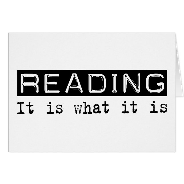Reading It Is (Front Horizontal)