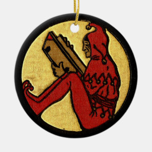 Reading Jester Ceramic Ornament