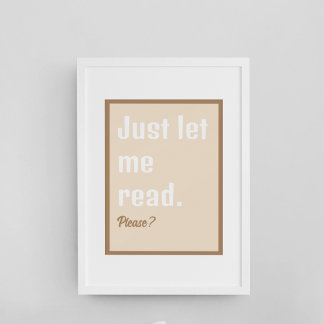 Reading Let Me Read Poster Book Themed