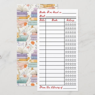 Reading List Tracker Flat Card