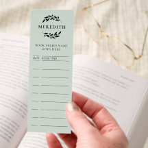 Reading List with Dates Personalized Name 