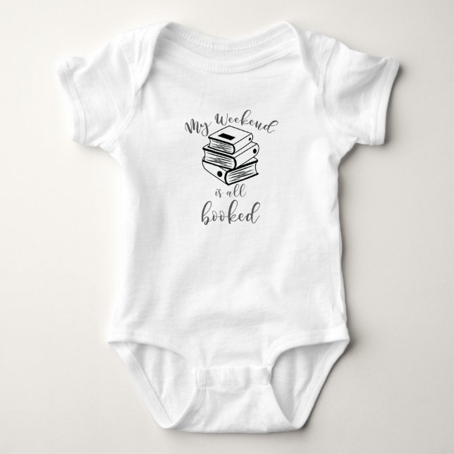 Reading Lover Book Nerd Reader Weekend All Booked Baby Bodysuit (Front)