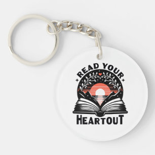 Reading Lover Read Your Heart Out Book Nerd Keychain