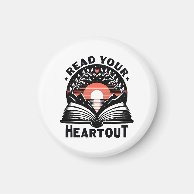 Reading Lover Read Your Heart Out Book Nerd Magnet (Front)