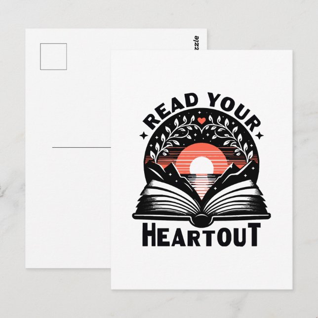 Reading Lover Read Your Heart Out Book Nerd Postcard (Front/Back)