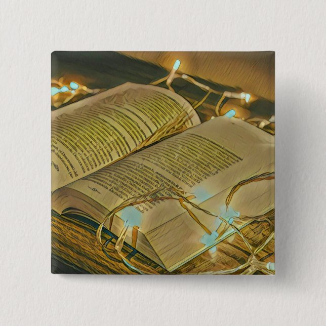 Reading Lovers Gift For Librarian 2 Inch Square Button (Front)