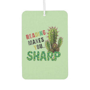 Reading Makes You Sharp Funny Book Reading Lovers  Air Freshener
