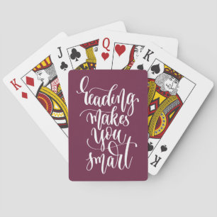 Reading Makes You Smart Playing Cards