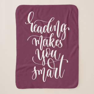 Reading Makes You Smart Sherpa Blanket