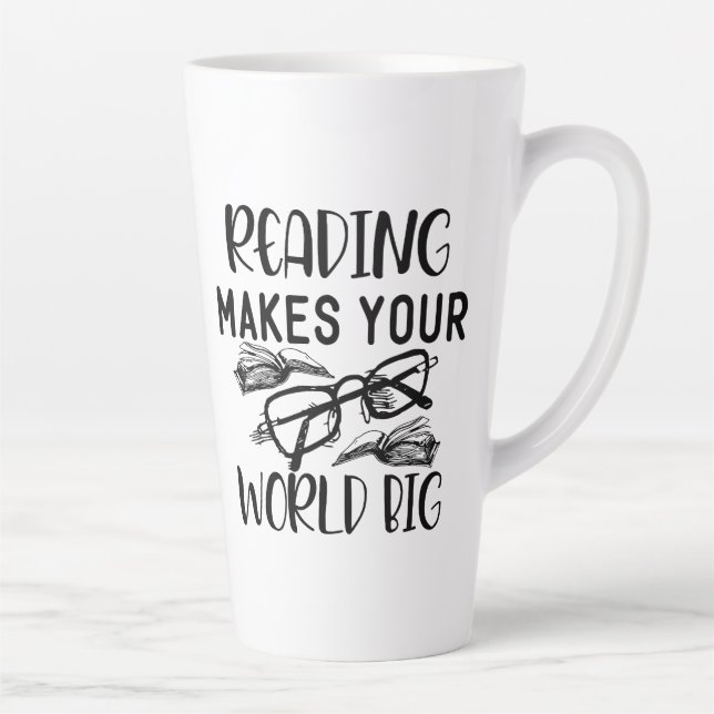 Reading makes your world big T-Shirt Two-Tone Coff Latte Mug (Right)