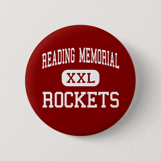 Reading Memorial - Rockets - High - Reading 2 Inch Round Button (Front)