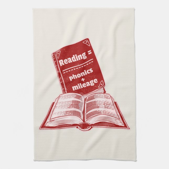 Reading mileage Phonics  Kitchen Towel (Vertical)