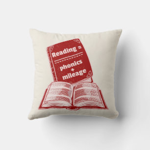 Reading mileage Phonics Throw Pillow