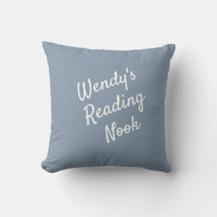 Reading Nook Cushion, Pretty Dusty Blue Throw Pillow