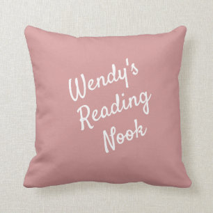 Reading Nook Cushion, Pretty Dusty Pink  Throw Pillow