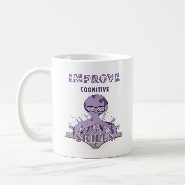 Reading octopus coffee mug (Left)