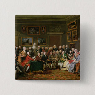 Reading of the Tragedy 'L'Orphelin de la 2 Inch Square Button