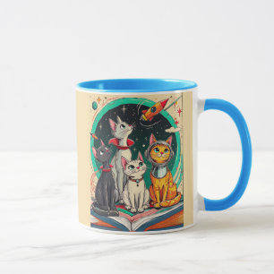 Reading Opens a Gateway to Cosmic Cat Adventures Mug
