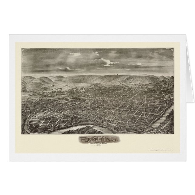 Reading, PA Panoramic Map - 1898 (Front Horizontal)