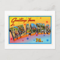 Reading Pennsylvania PA Vintage Travel Souvenir