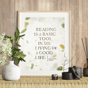 Reading Quote by Mortimer J. Adler Poster