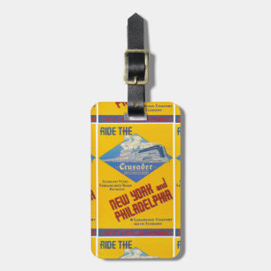 Reading Railroad Crusader Train 1937 Luggage Tag