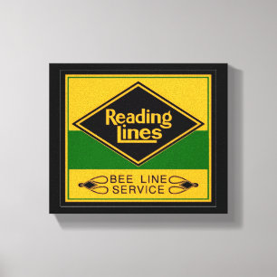 Reading Railroad Lines, Bee Line Service Canvas Print