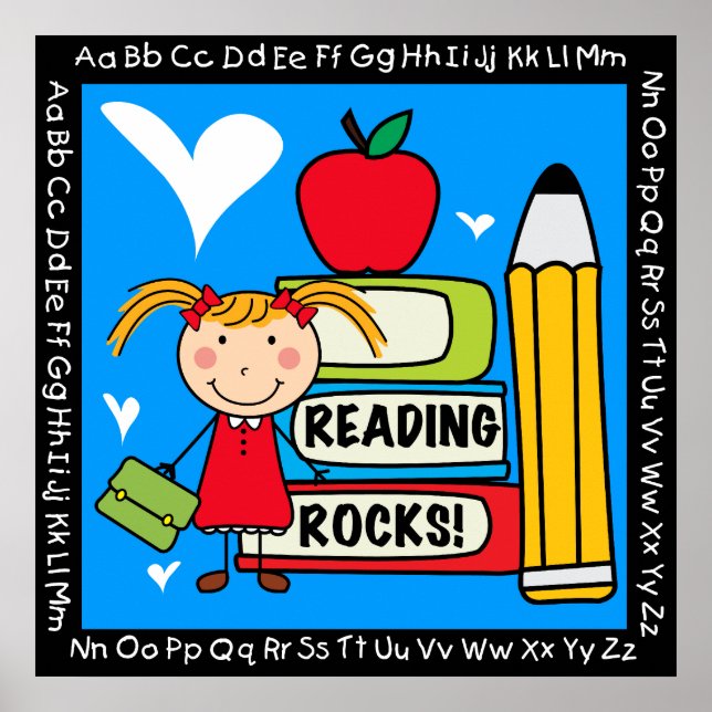 Reading Rocks Classroom Poster (Devant)