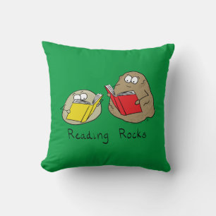 Reading Rocks Funny Book Pillow