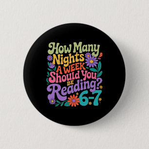 Reading Six Seven Meme Book Lover 67 Teacher 6 7 2 Inch Round Button